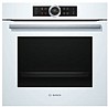 תנור בנוי פירוליטי בגימור לבן מסדרה 8 BOSCH דגם HBG675BW1 מתצוגה